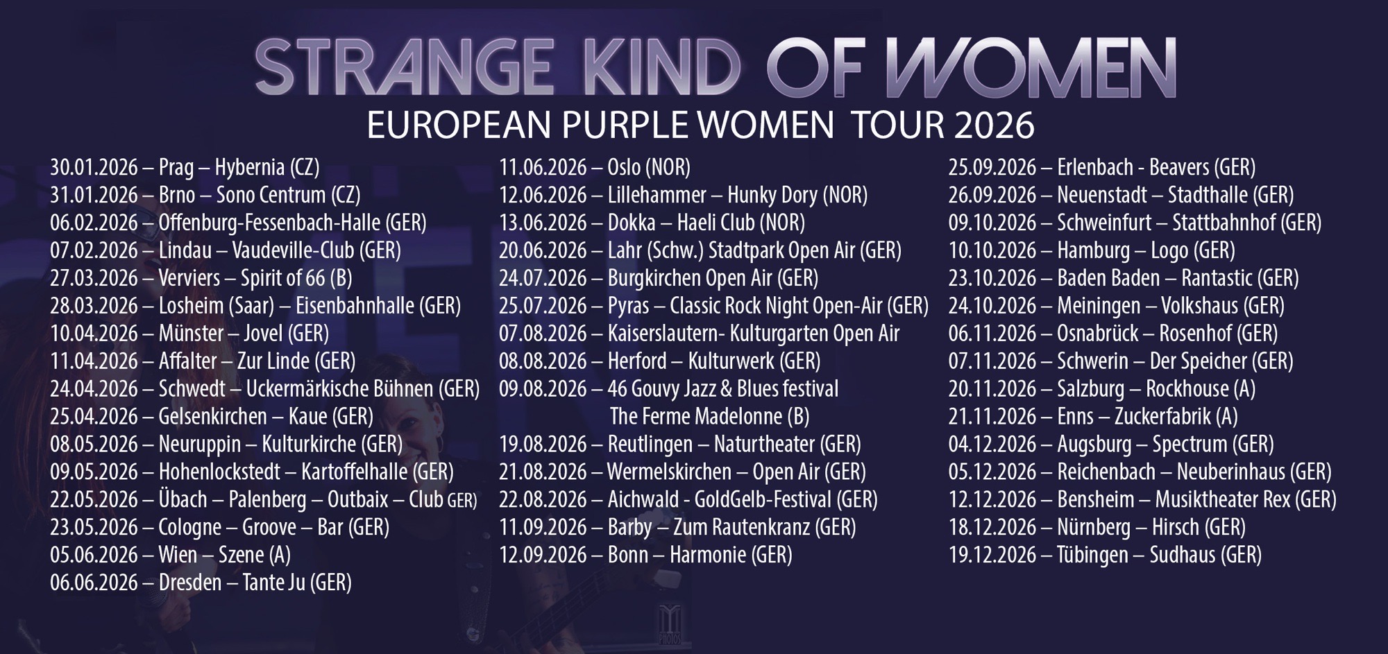 Locandina 1 tour Strange Kind Of Women