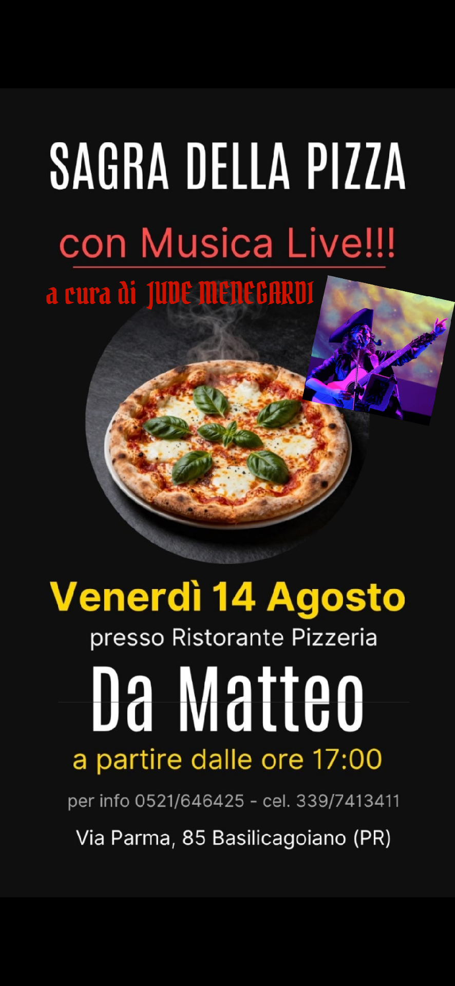 Evento Cena con musica