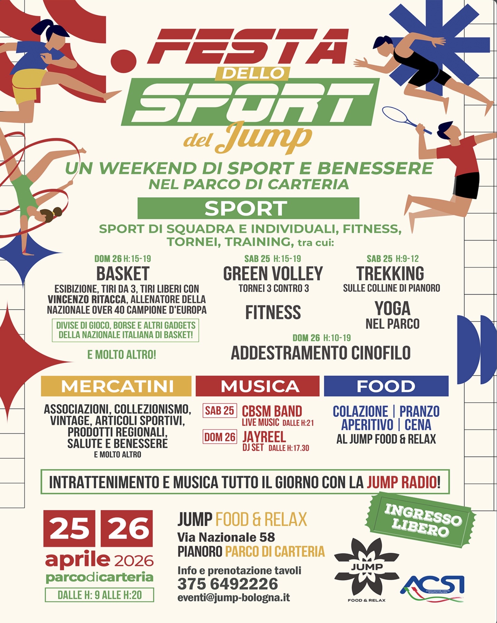 Evento Concerto live, festa dello sport