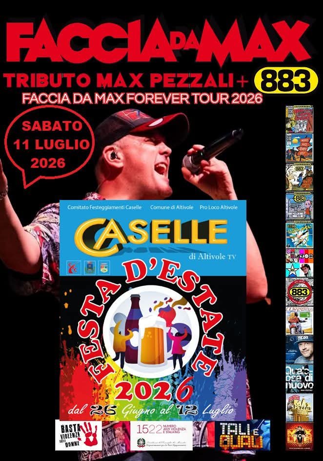 Evento Faccia da Max-Tributo 883&amp;Pezzali@Festa d'Estate Caselle di Altivole TV