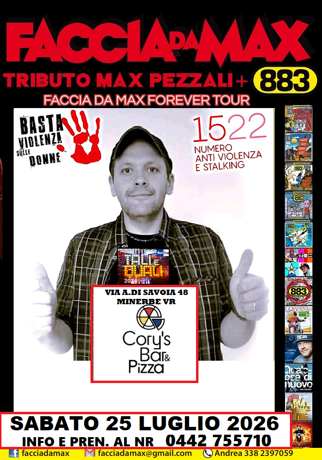 Evento Faccia da Max-Tributo 883&amp;Pezzali@Cory's  Bar e Pizza Minerbe VR