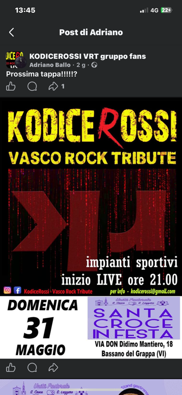 Avatar KODICEROSSI Vasco Rock Tribute