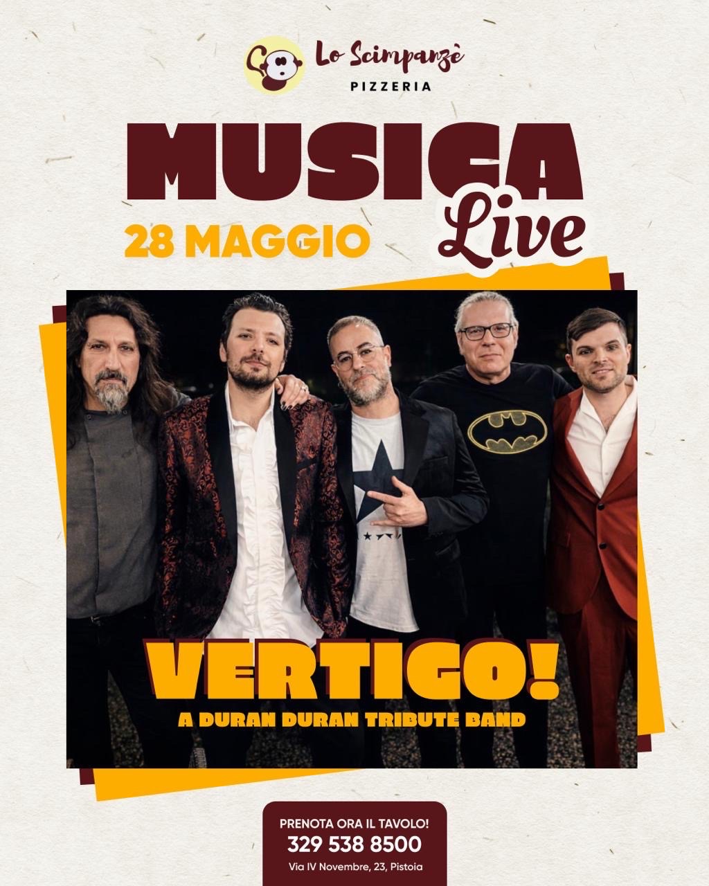 Evento Vertigo! Duran Duran Tribute Band