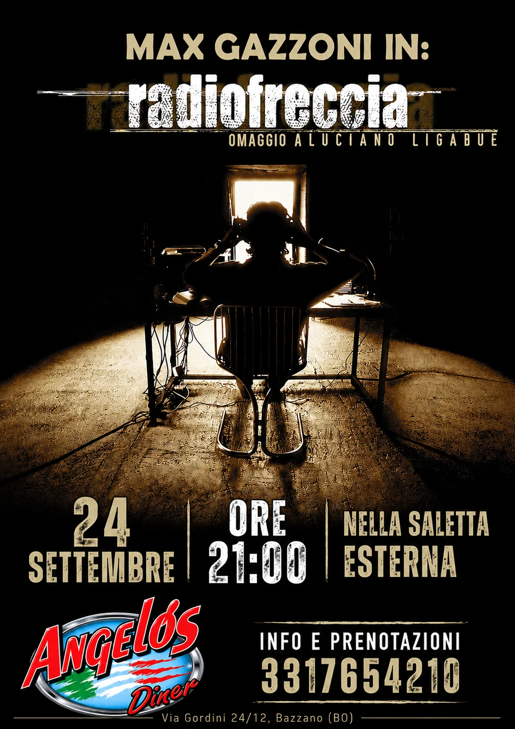 Evento MaxG "Omaggio a Ligabue" LIVE @ Angelo's American Diner