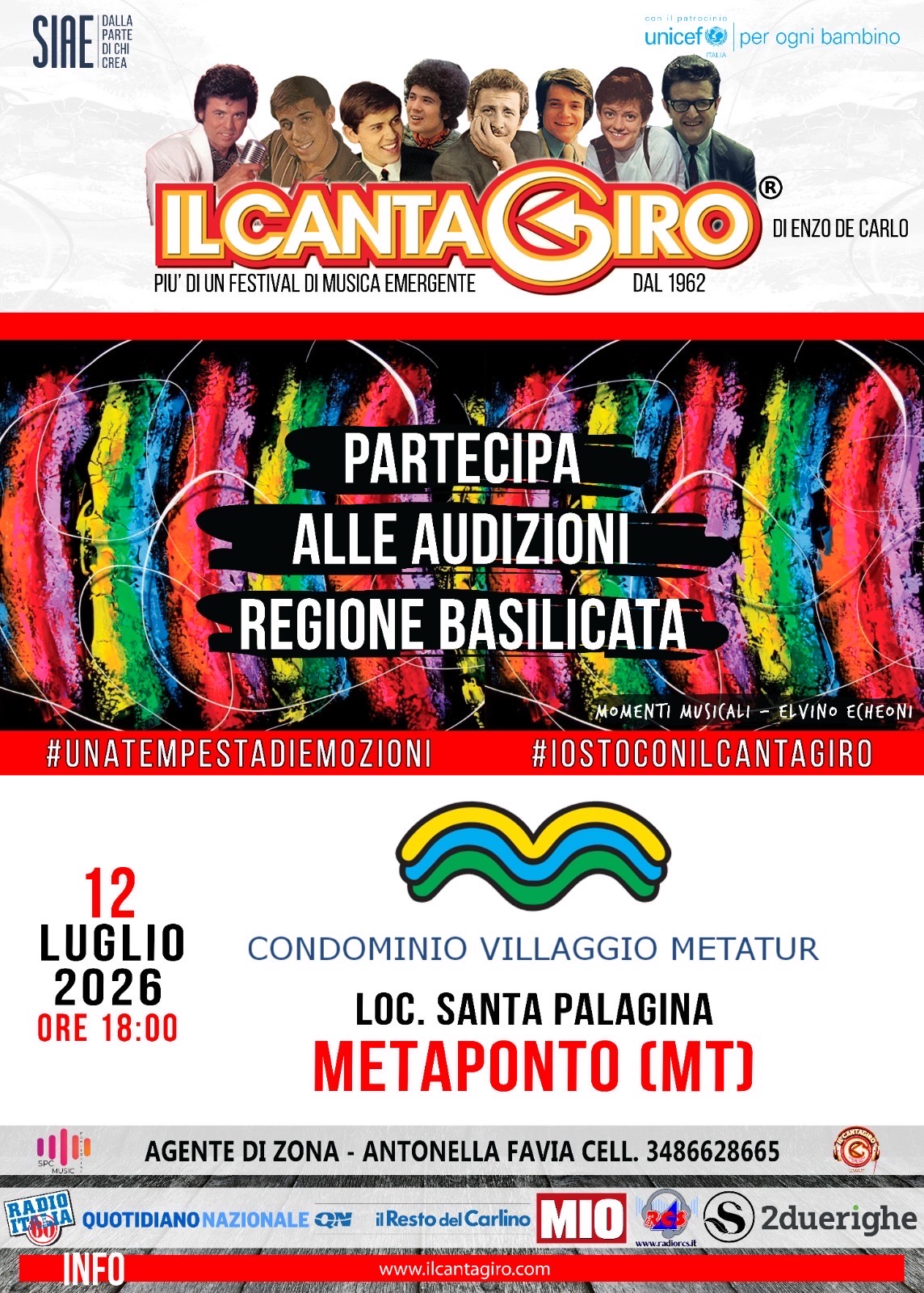 Evento Audizioni Cantagiro regione Basilicata